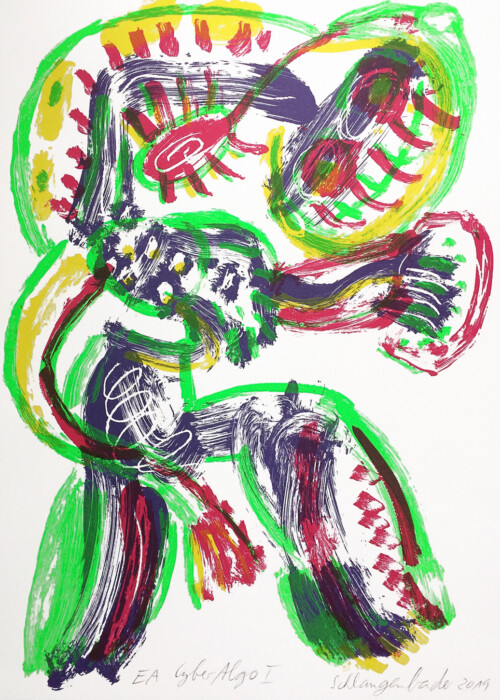 SEPTEMBER:
Peter Schlangenbader
Cyber Algo, 2019
Siebdruck