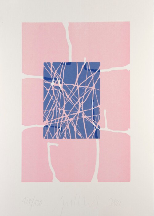 NOVEMBER
Helmut Gutbrod:
Liniengeflecht, 2022
Farblinolschnitt